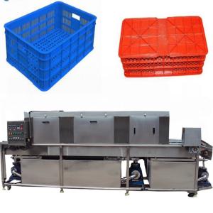 China Electric Vegetable Basket Washing Machine , Automatic Plastic Tray Cleaning Machine wholesale
