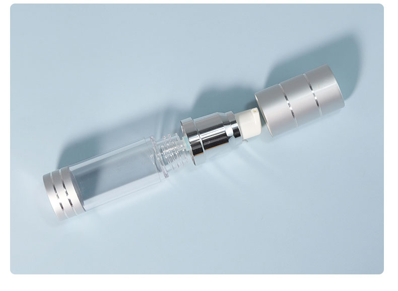 Collar Material PP 15ml 30ml 50ml Luxury Design AS Material Round Shape Lotion Serum Cream Refillable Airless Bottle