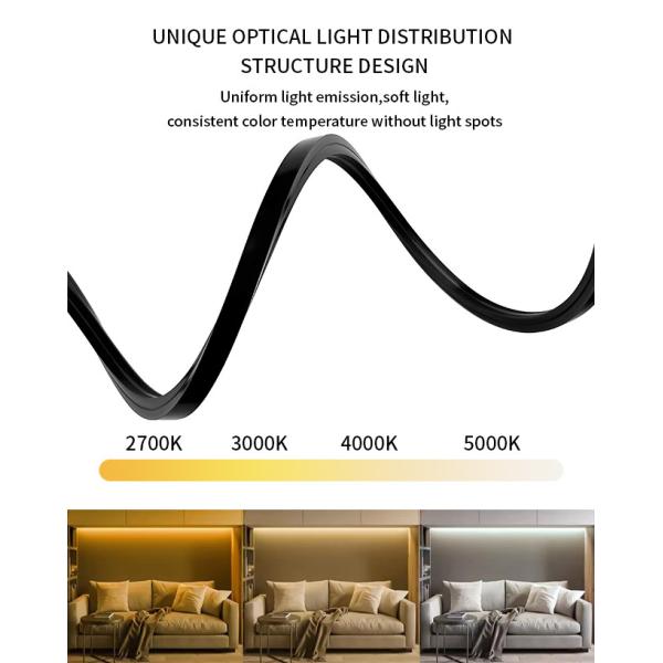 Black Flex Waterproof LED Neon Lights10*10mm Waterproof Outdoor Neon Decorative Lights