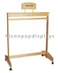 Retail Store Wooden Display Racks Leather Belt Display Stand