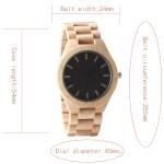 Men Quartz Wooden Quartz Watch Mineral Glass Custom Logo 12 Month Guarantee