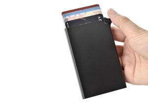 China Money Clip Men'S Credit Card Organizer Wallet Holder Metal Rectangle wholesale