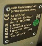 AUMA SA Multi Turn Electric Actuator SA16.2-F10 180 Rpm