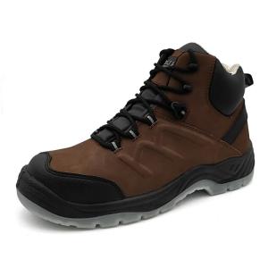 China Heavy Duty Steel Toe Work Boots Brown Pu Leather Boots Industrial wholesale
