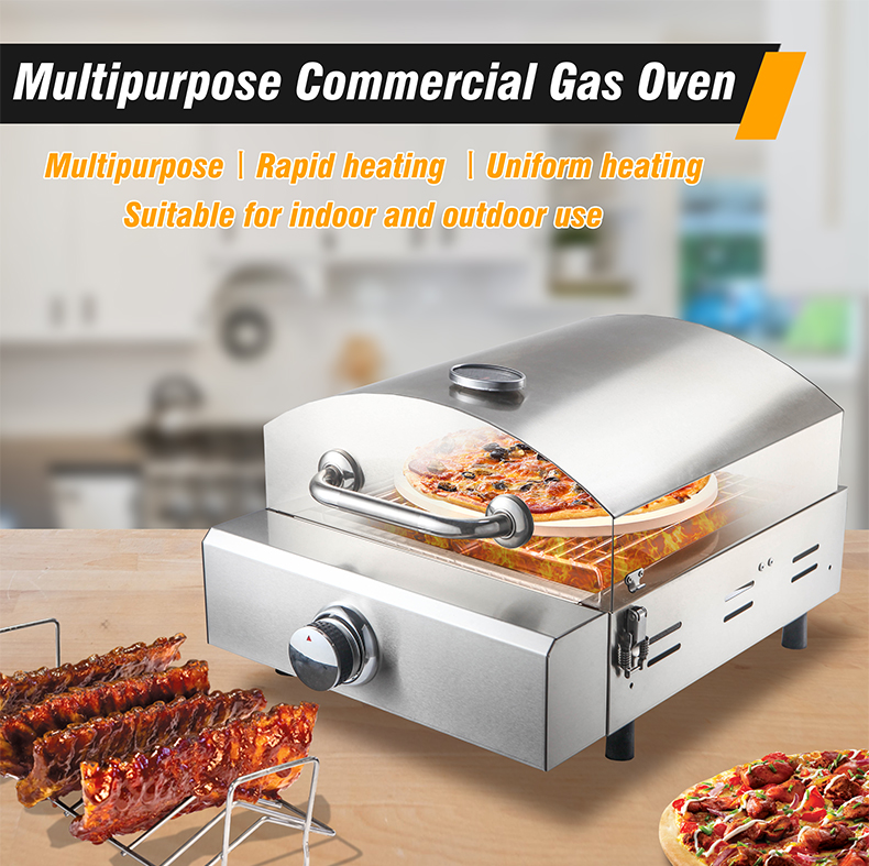 Bakery Machines Gas Pizza Oven Grill Size 320*320mm Portable Camping Pizza Grill
