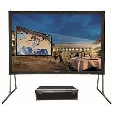 Format Customized Fast Fold Projection Screen One Year Warranty For Conference