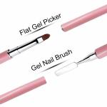 Acrylic Nail Art Brush Stainless Steel Dual Ended Poly For UV Gel Extension