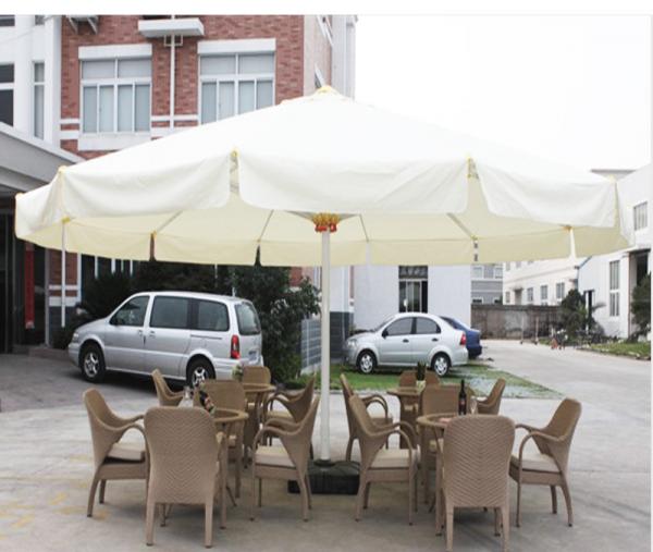 4m 5m Double Top Patio Umbrella Large Garden Parasol With Base