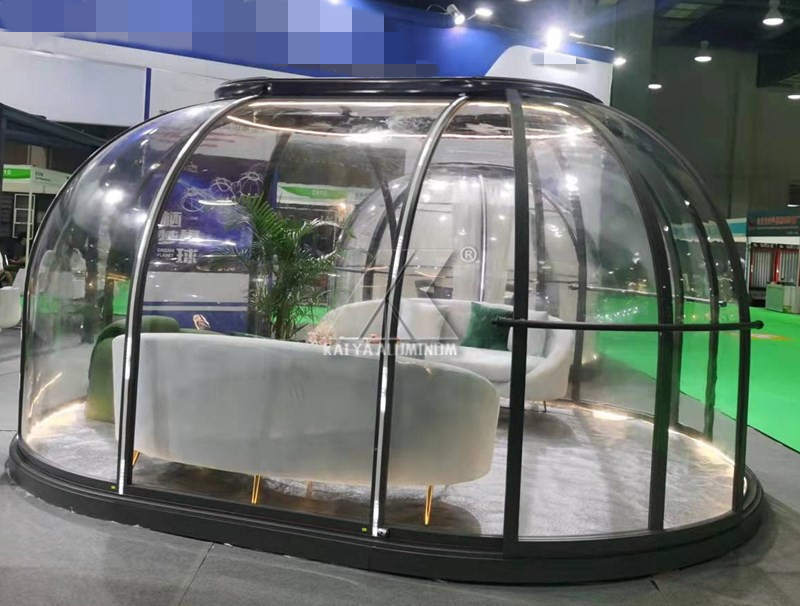 Outdoor Clear Transparent Pc Large Aluminum Profile Dome Trade Show Tent For Camping