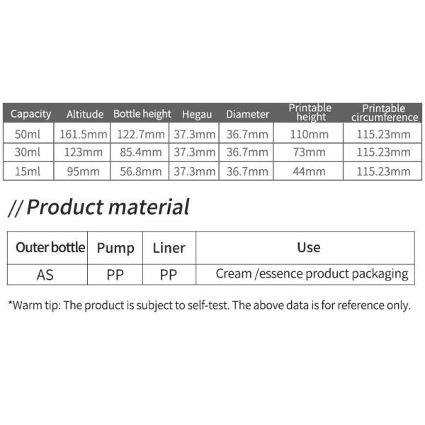 Exclusive Mini 15ml 30ml 50ml Rotate Twist Lock Pump Essence Airless Pump Bottle for Cosmetic