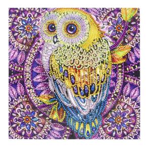 China Owl 5D DIY Diamond Art Kits Full Drill Diamond Painting Set For Relaxation Gem Arts wholesale