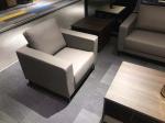 Wood Single Leather Sofa , DIOUS Office Reception Seating