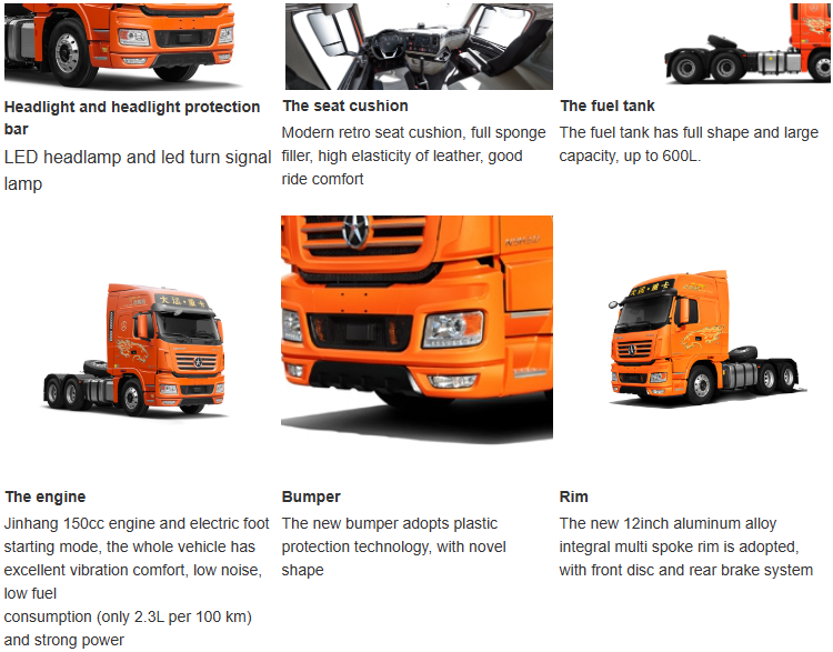 4100 1350 Wheelbase Dump Truck 6x4 High Horsepower Tractor Truck Head for Dumping Work