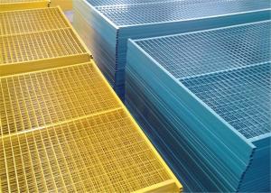 China 6'x9.6' Construction Security Temp Fence Panels Tubing 30mm*30mm brace 20mm*20mm Powder Coated Red wholesale