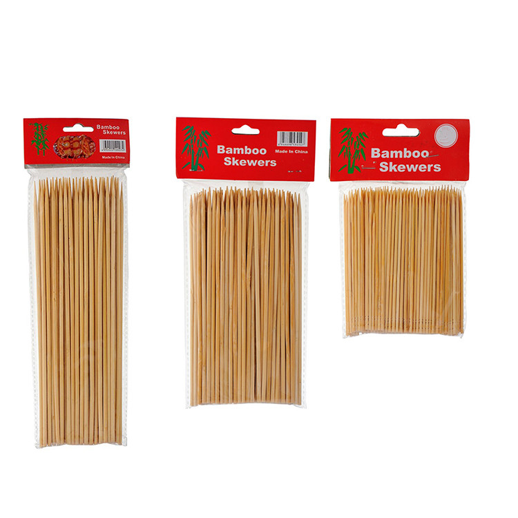 Natural Color Bamboo Barbecue Skewers Easily Clean Non Stick Mao Bamboo