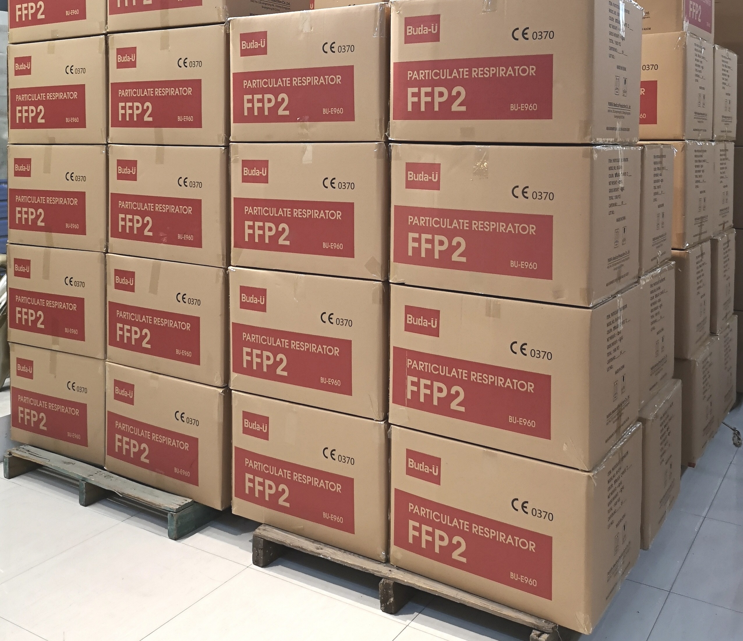 Spanish FFP2 Face Mask , Mask Respirator FFP2 CE 0370 In Spanish Packing Box , FFP2 Protective Mask In Spain