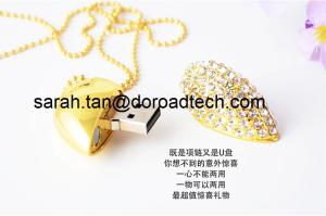China Jewelry USB Flash Drives, Heart Shape Flash Memory, Crystal Gift USB for Promotion wholesale