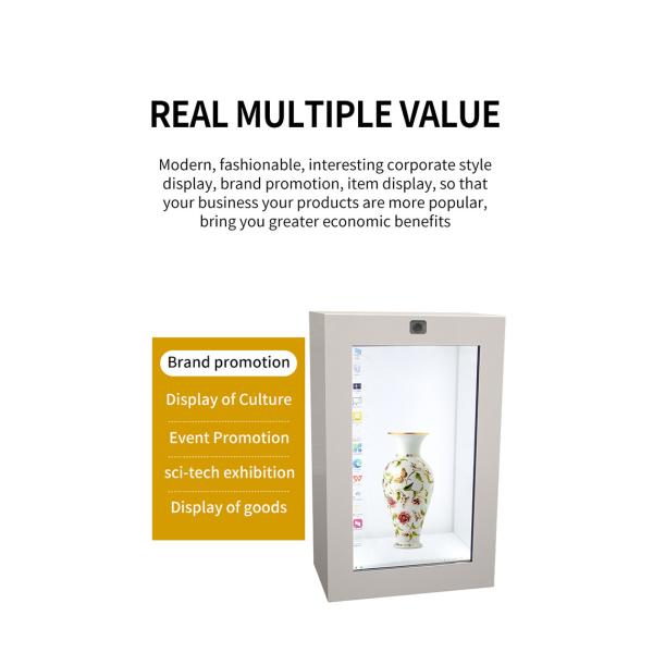 Android OS See Through LCD Transparent LCD Display Cabinet WiFi Connectivity