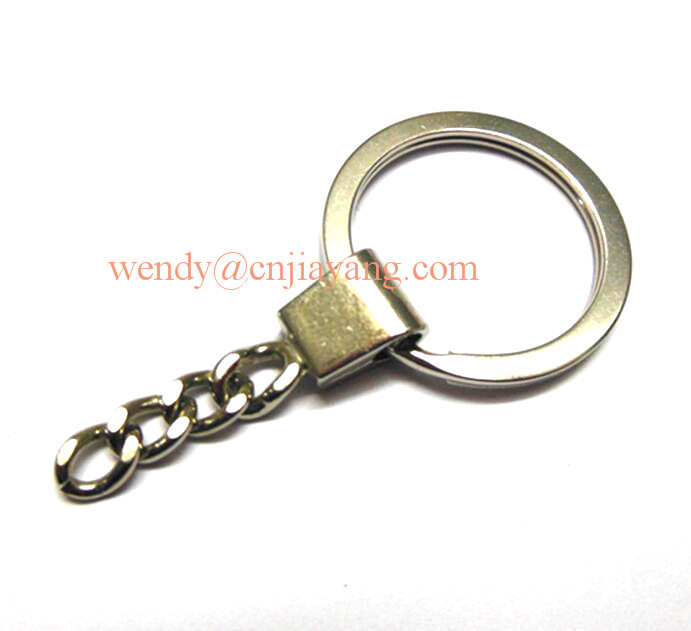 jiayang rainbow color snap hooks flat key ring and keyring split with chains