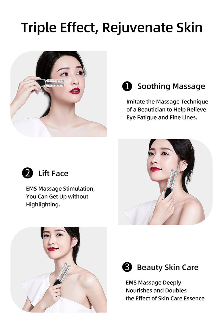 Justtide Skin Massage Lift Face 102g 3.7V RF EMS LED Beauty Device