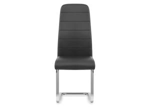China Luxury 107cm 58cm Black Leatherette Dining Chairs wholesale
