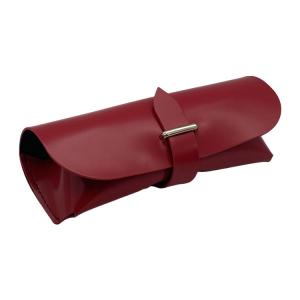 China Red Bag Belt Closure ODM Leather Glasses Case FOR Ladies Eyewear Packaging wholesale