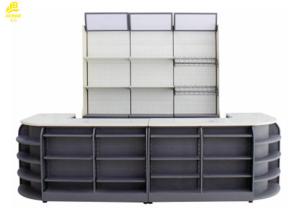 China 3400x600x2100mm Supermarket Checkout Stands , CR Steel Modern Retail Checkout Counters wholesale