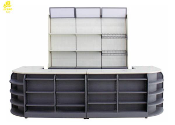 3400x600x2100mm Supermarket Checkout Stands , CR Steel Modern Retail Checkout