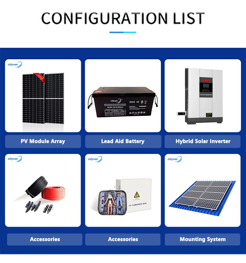 Outdoor 5KW Hybrid Solar Power System Photovoltaic Solar Carport Complete Kit