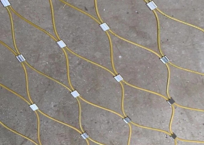 SS316 18*18mm Aviary Rope Netting Aviary Wire Mesh For Animal Poultry Cage