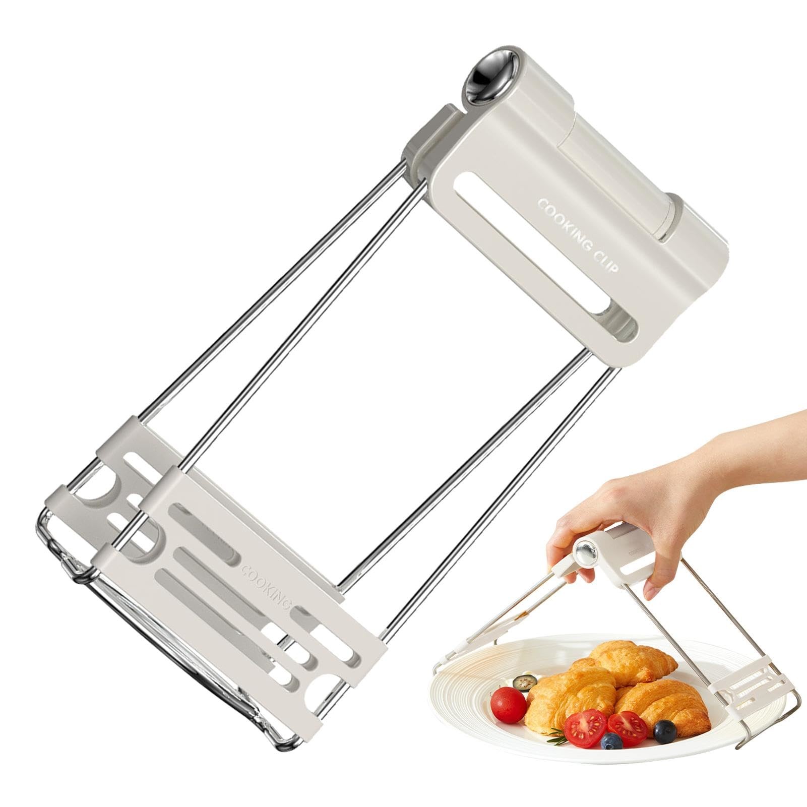 Hot Plate Gripper Kitchen Hot Dish Bowl Plate Clip Anti Scalding Dish Plate Tongs for Microwave Toaster Oven Steamer Air Fryer Pans