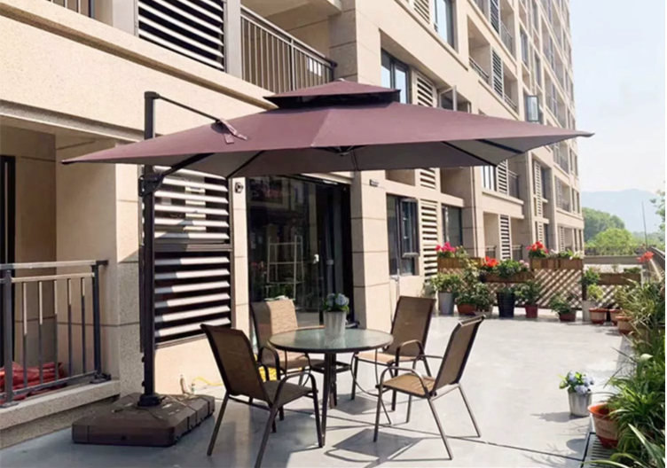 Luxury Waterproof Patio Umbrella Commercial Ourdoor Garden Sun Resitant Parasol