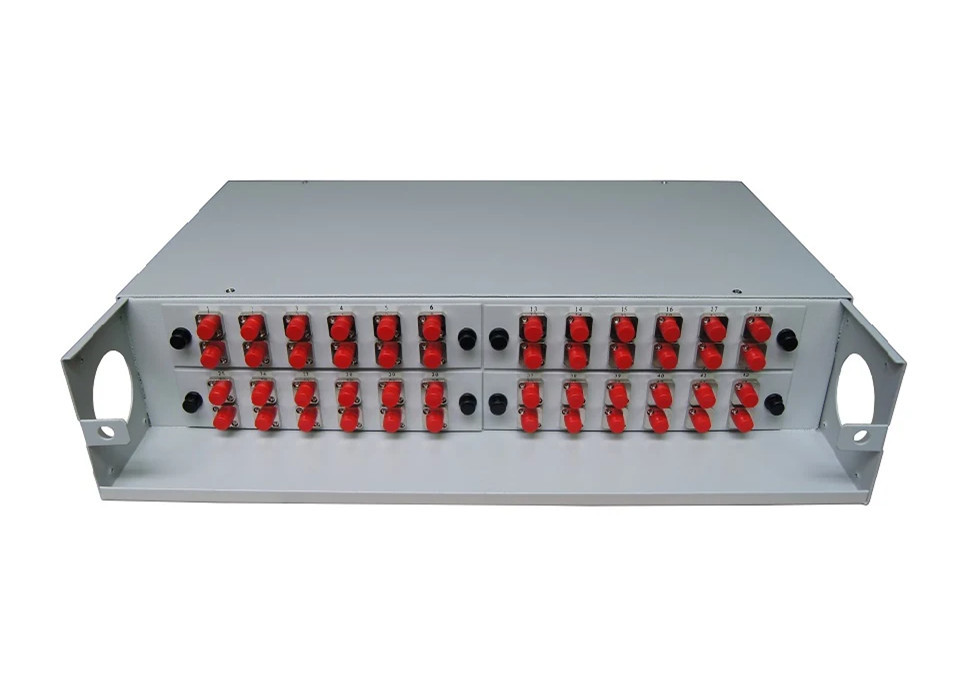 Rack Mounted ODF Fiber Termination Fixed 2U 48 Core Fiber Optic Termination Box