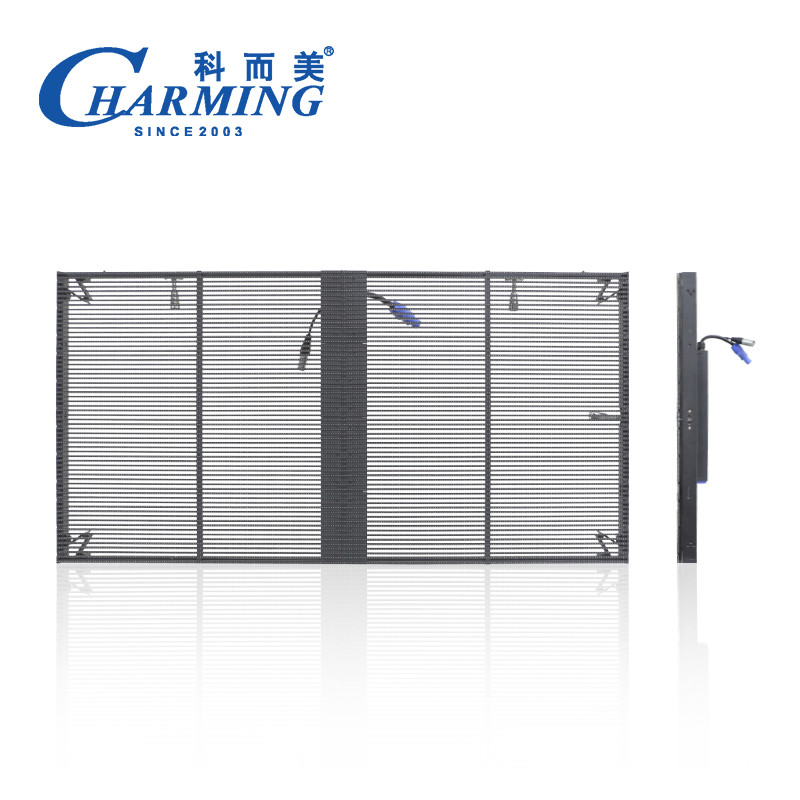 P3.91 Outdoor Display Transparent Video Wall Rgb 4K Fixed Installation