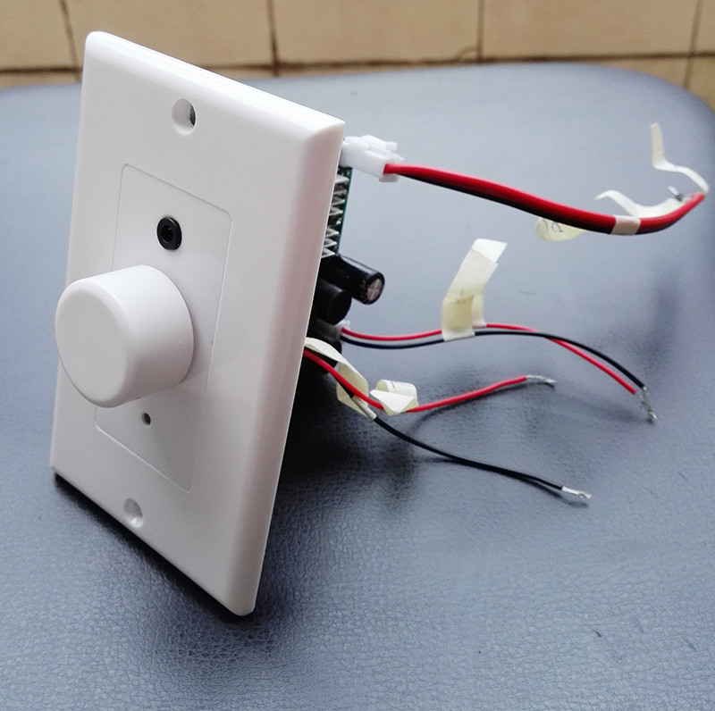 White Wall Rotary Knob Volume Control Impedance Matching For Ceiling Speakers Bluetooth Amplifier