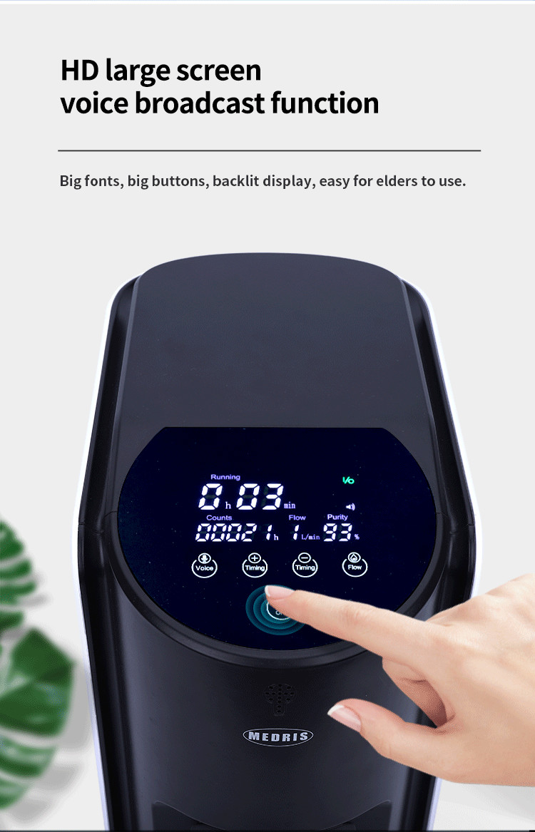 Polymer Screening Compression Portable LCD Screen Display For Home Oxygen Concentrator 7L