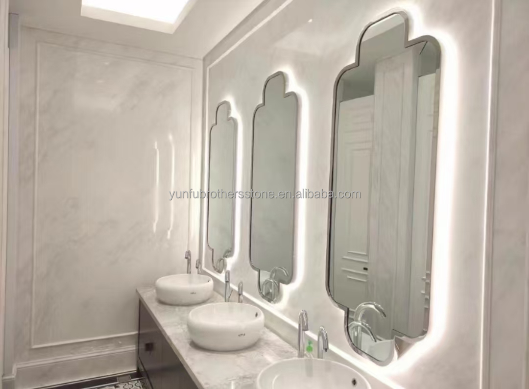 White Thassos Marble Big Slab Polished Stone Wall Panel Tile for Modern Hotel Design