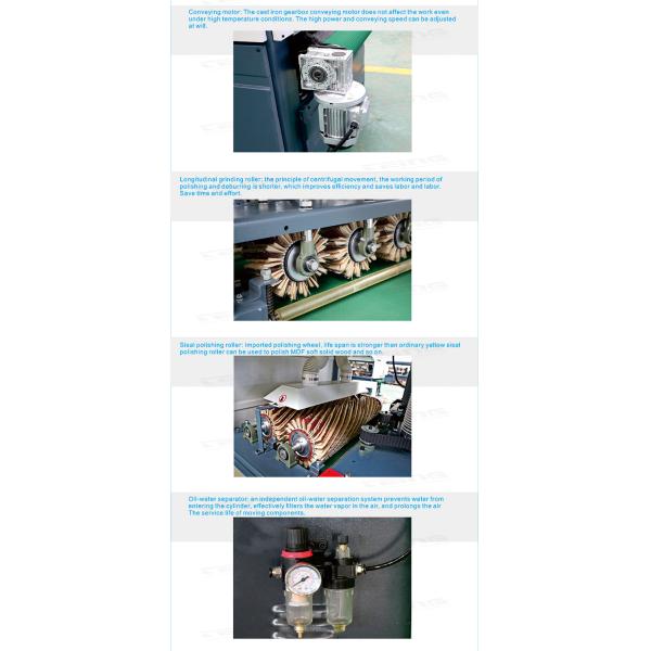 Woodworking Machinery TDR-1000 Wood Brush Polishing Machine For Woodworking Combinate