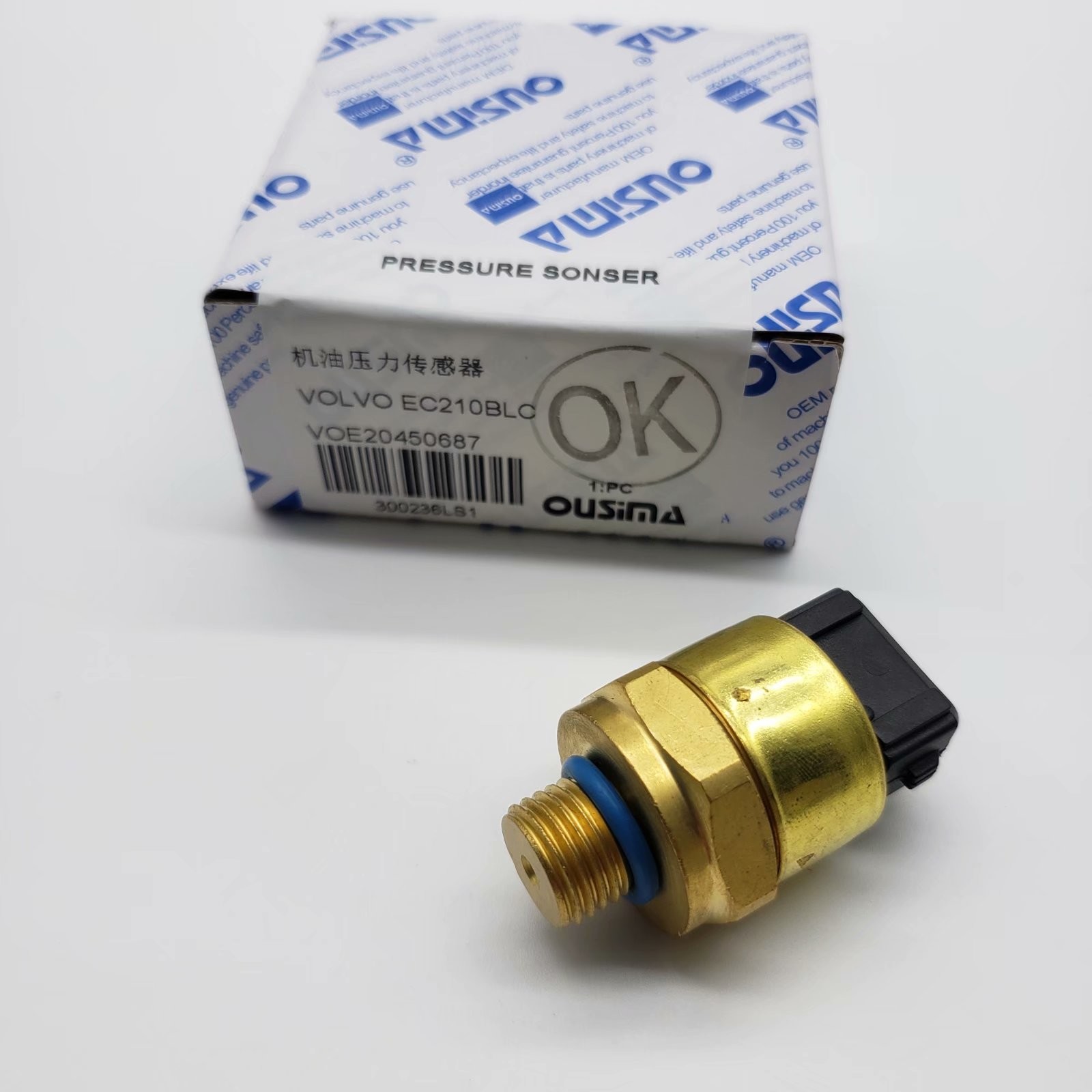 EC210BLC Excavator Sensor VOE20450687 , 20450687 Oil Fuel Pressure Sensor