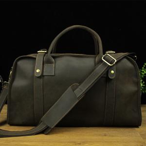 China Real Leather Duffel Bags Crazy Horse Leather Luggage Bag for Travel LB02 wholesale