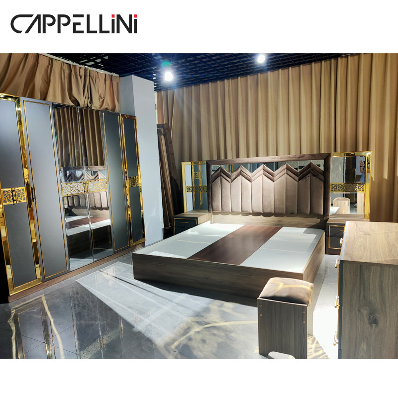 MDF Wood Hotel Furniture Sets Single King Bed Modern Bedroom Furniture