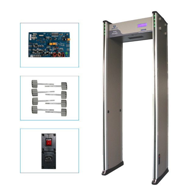 Full Body LCD Display 18 Zones Walk Through Door Frame