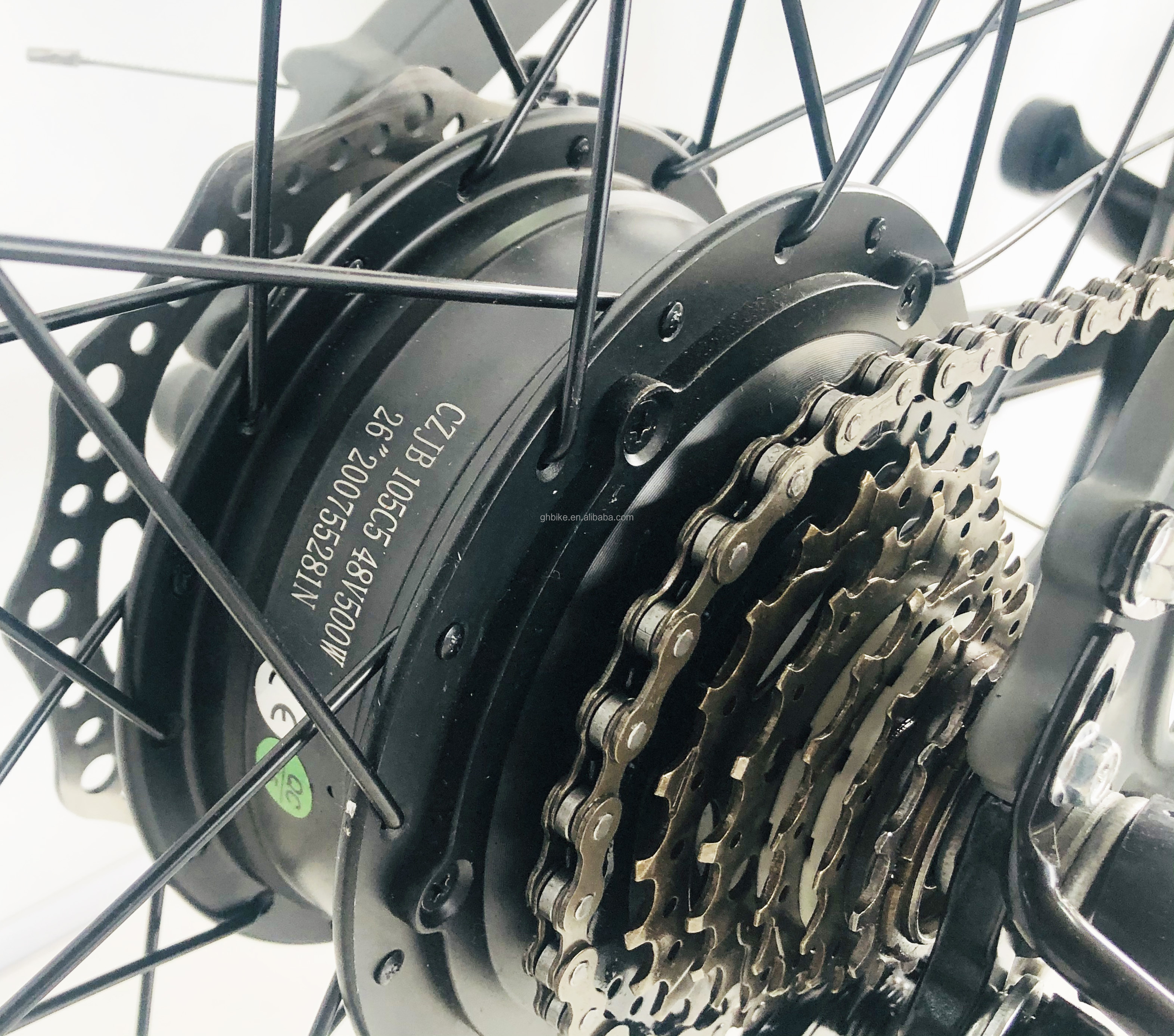 OEM USA Customized 26" 48V 500W Electric Mountain Bike with 7 Speeds and 40KM/H Top Speed