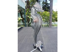 China Modern Outdoor Stainless Steel Sculpture Seahorse Sculpture Matt Finish wholesale