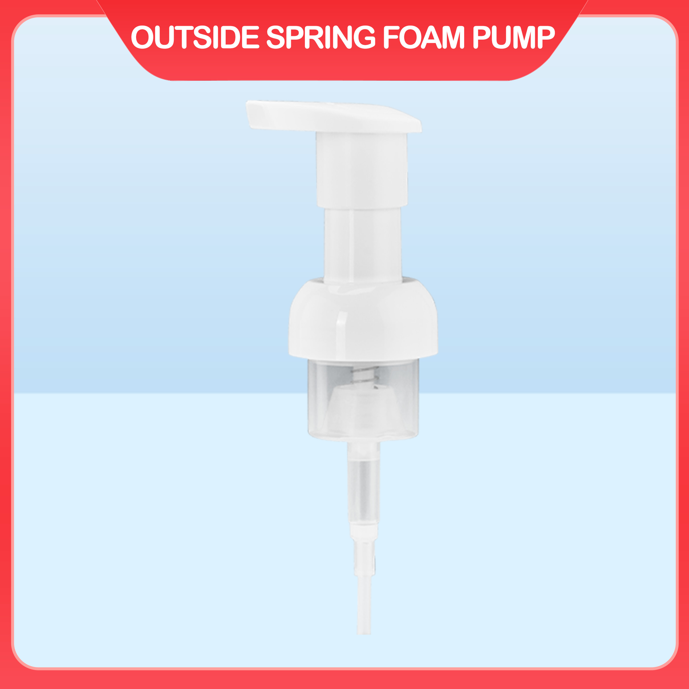 Adjustable Output 0.8cc 1.2cc 1.5cc White Bottle Foam Pump With Customized Tube Length