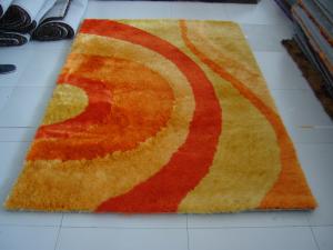 China Romantic Design Very Soft Polyester Silk Carpet Home Rug wholesale