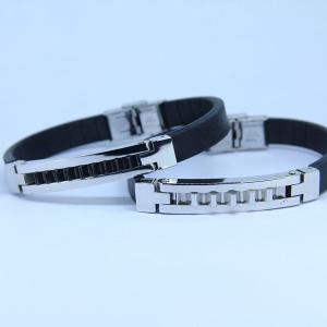 China Factory Direct Stainless Steel High Quality Silicone Bracelet Bangle LBI79 wholesale