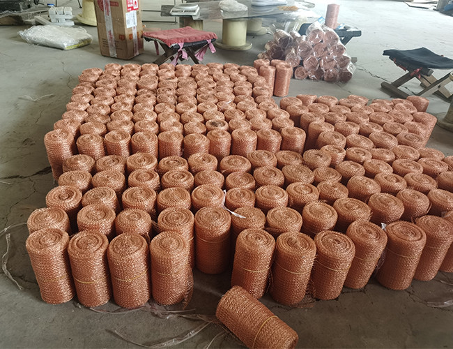 OEM ODM Copper Knitted Wire Mesh Roll 5"X100FT For Gun Barrels Clean