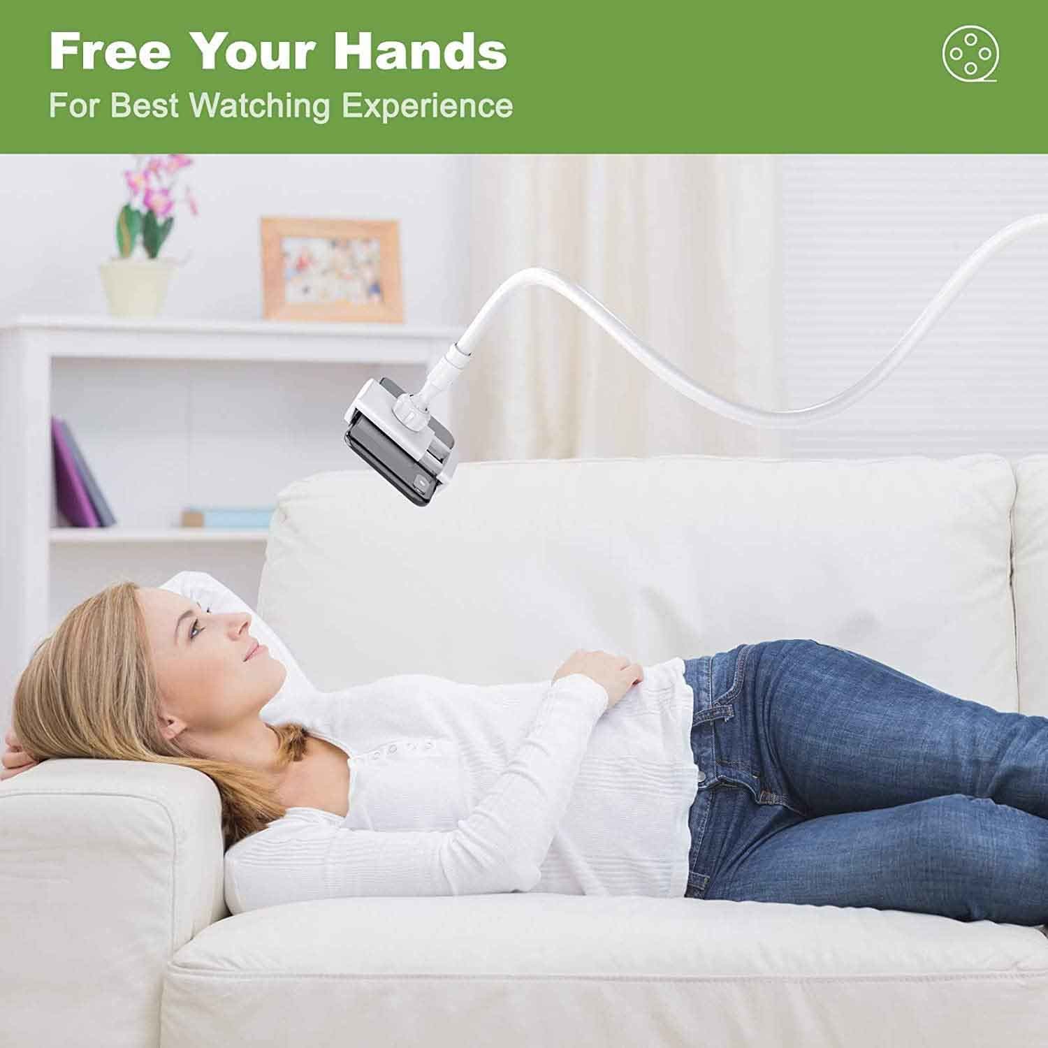 Flexible Arm 70cm Extra Long Gooseneck Phone Holder For Bed