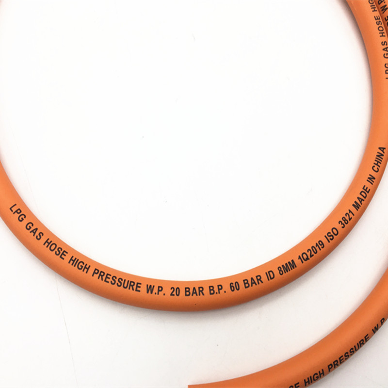 1/4 Inch Oil Resistance Lpg Gas Hose / Orange Color Argon Gas Hose